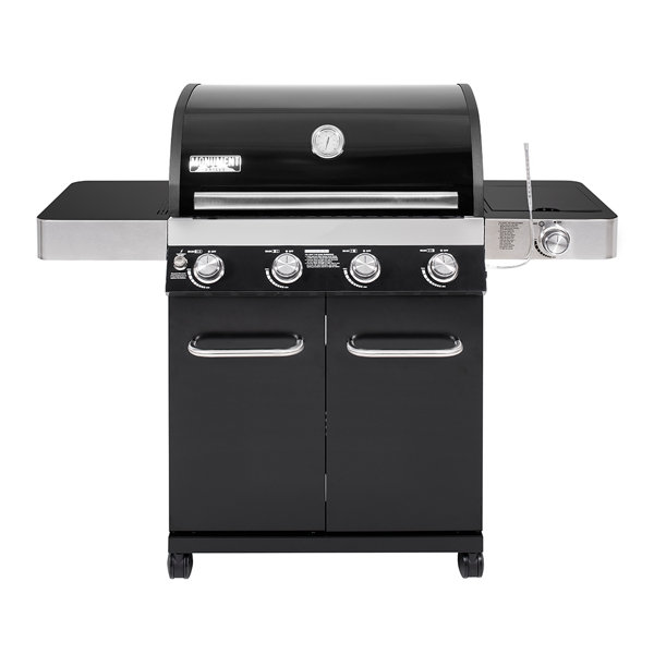 Monument Grills 4 Burner Liquid Propane 60000 BTU Gas Grill with Side